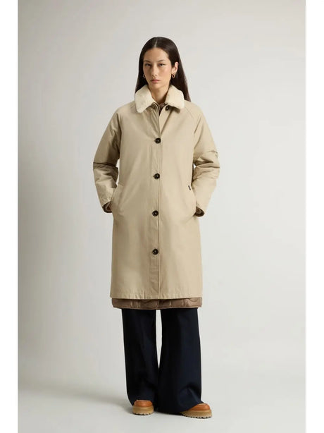 Giubbotto Woolrich ALL WEATHER COAT 3IN1 Donna - Beige