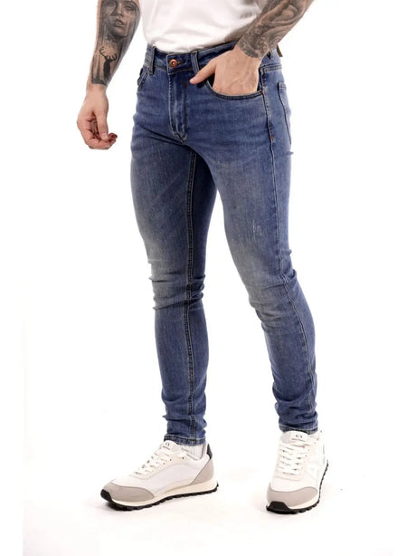 Jeans Gianni Lupo KEVIN skinny fit light wash Uomo - Denim