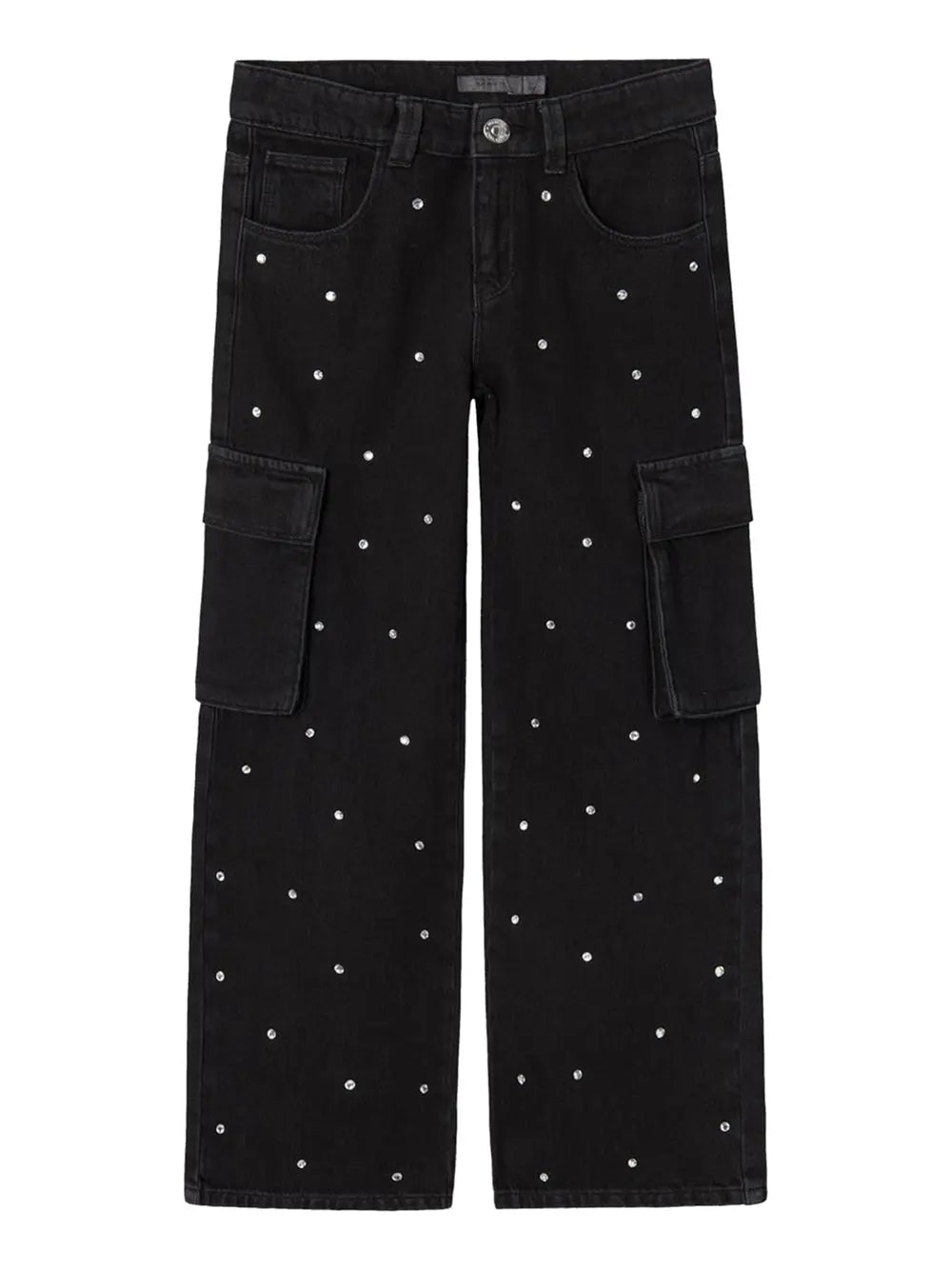 Jeans Name It Bambina Rose Wide Cargo Nero Name It  Angolo dello Sport