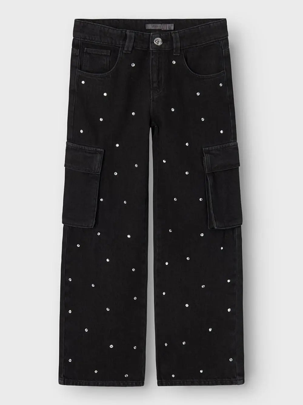 Jeans Name It Bambina Rose Wide Cargo Nero Name It  Angolo dello Sport