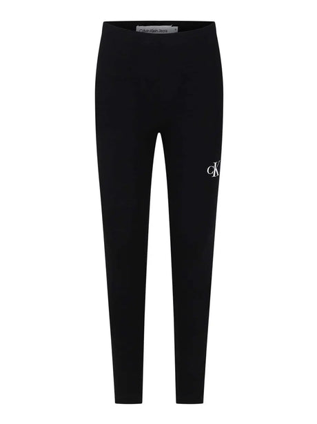 Leggings Ck Logo Calvin Klein Jr Bambina - Nero