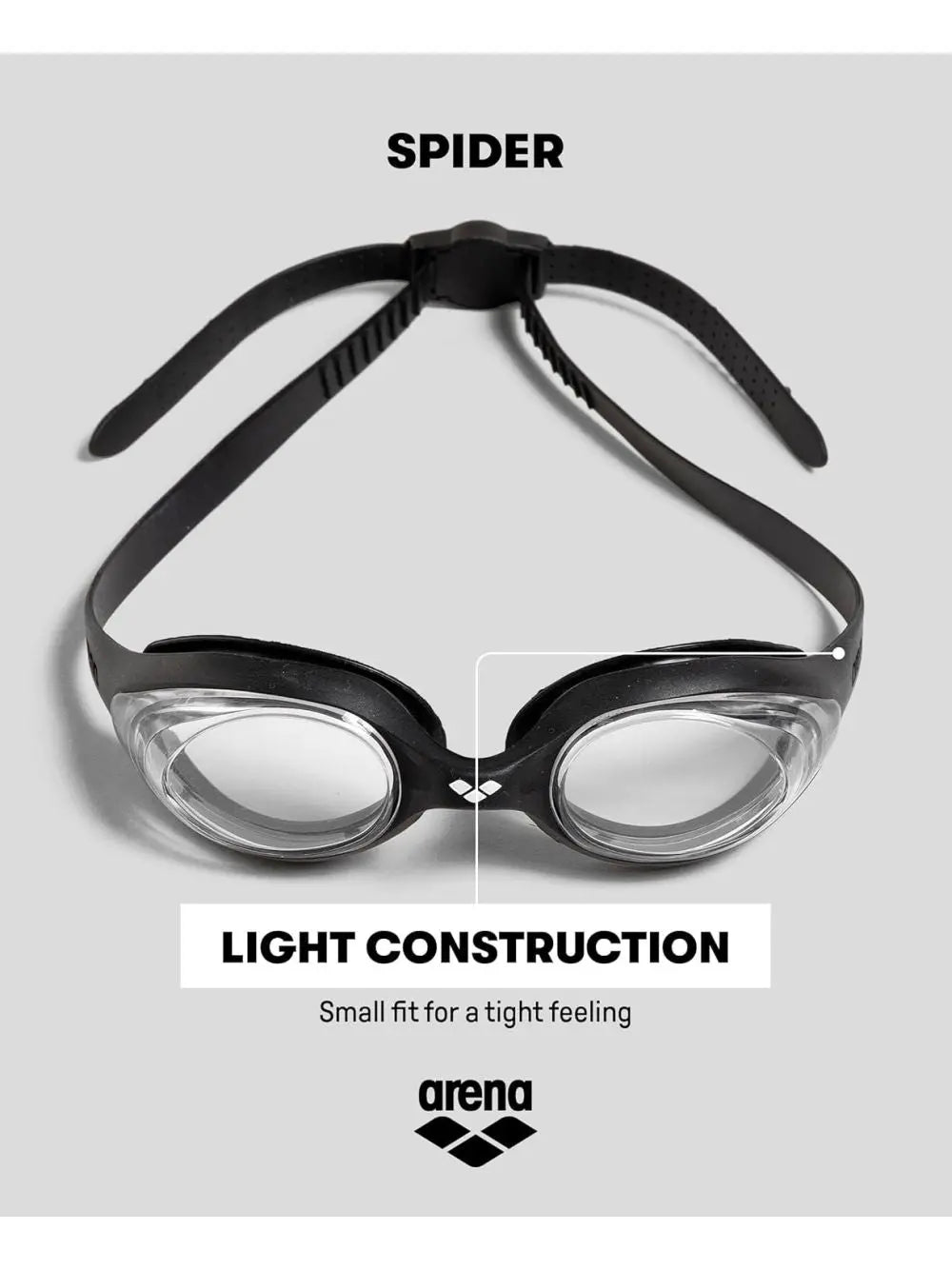 Occhiali - Occhialini Arena spider Unisex - Nero