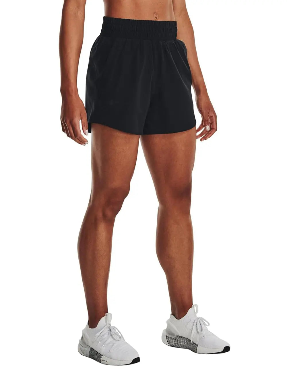 Pantaloncino Sportivo Under Armour Donna Flex Woven 5in Nero Under Armour  Angolo dello Sport