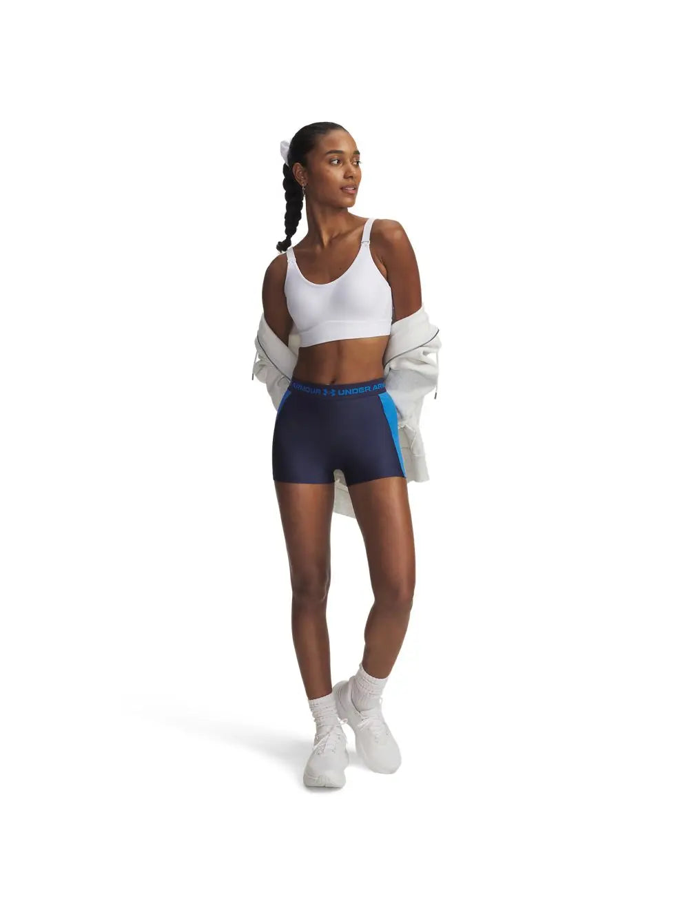 Pantaloncino Sportivo Under Armour HG RIB Donna - Blu