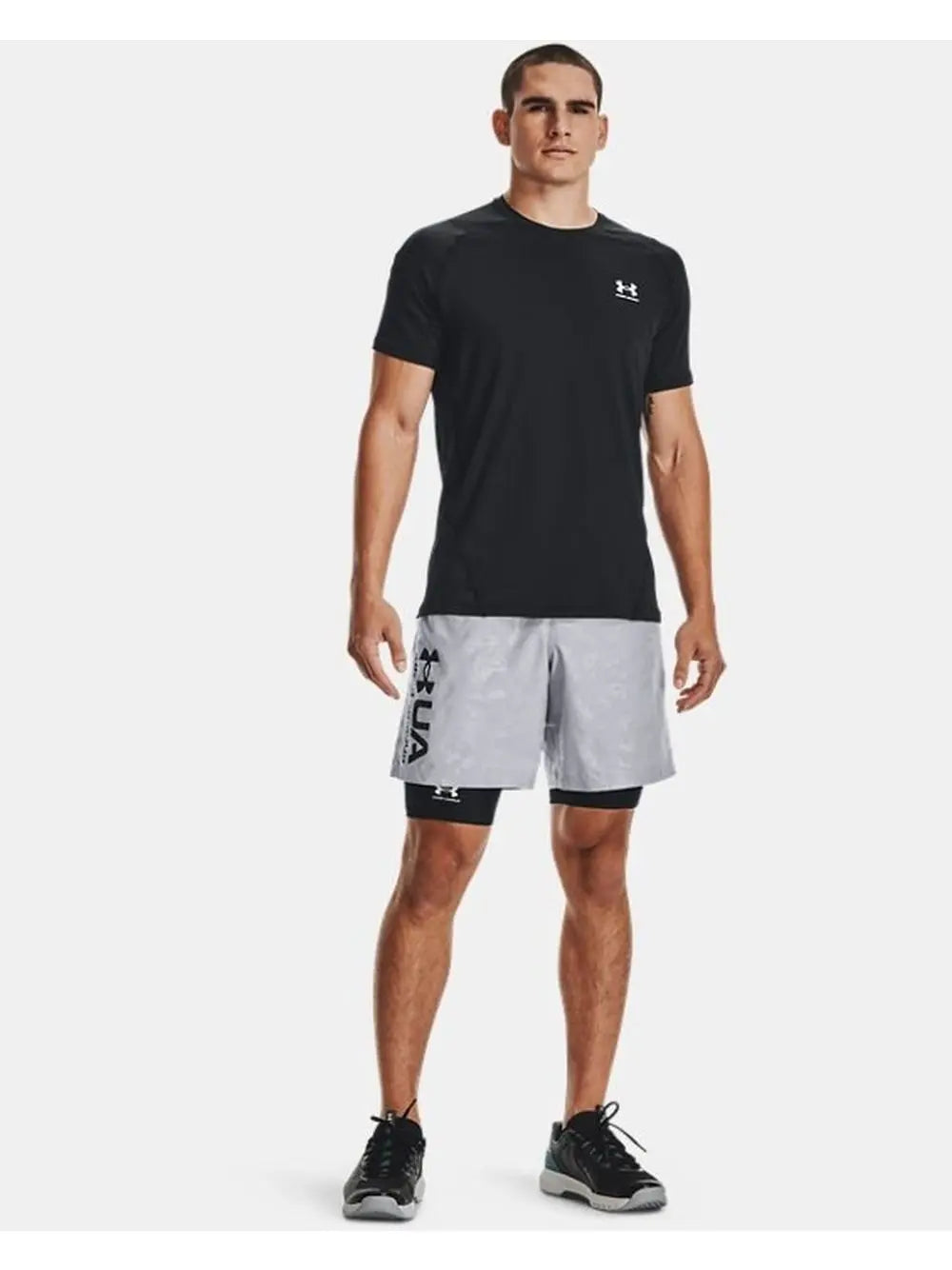 Pantaloncino Sportivo Under Armour HeatGear Compression Pocket Uomo - Nero