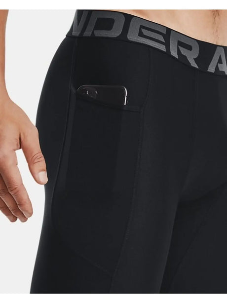 Pantaloncino Sportivo Under Armour HeatGear Compression Pocket Uomo - Nero