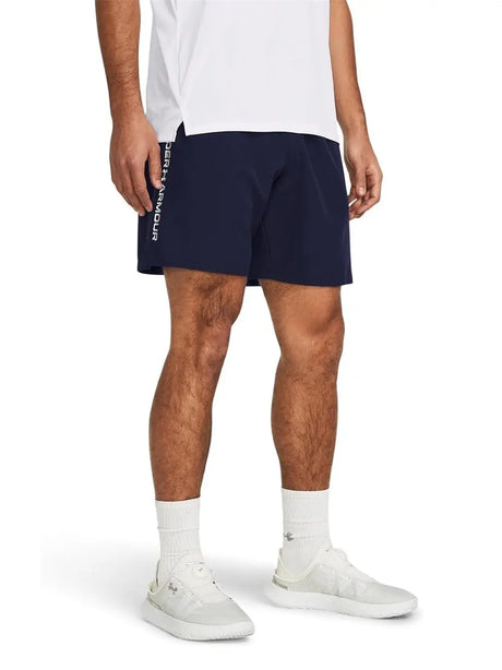 Pantaloncino Sportivo Under Armour Uomo Ua Tech Woven Wordmark Blu Under Armour  Angolo dello Sport
