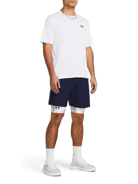 Pantaloncino Sportivo Under Armour Uomo Ua Tech Woven Wordmark Blu Under Armour  Angolo dello Sport