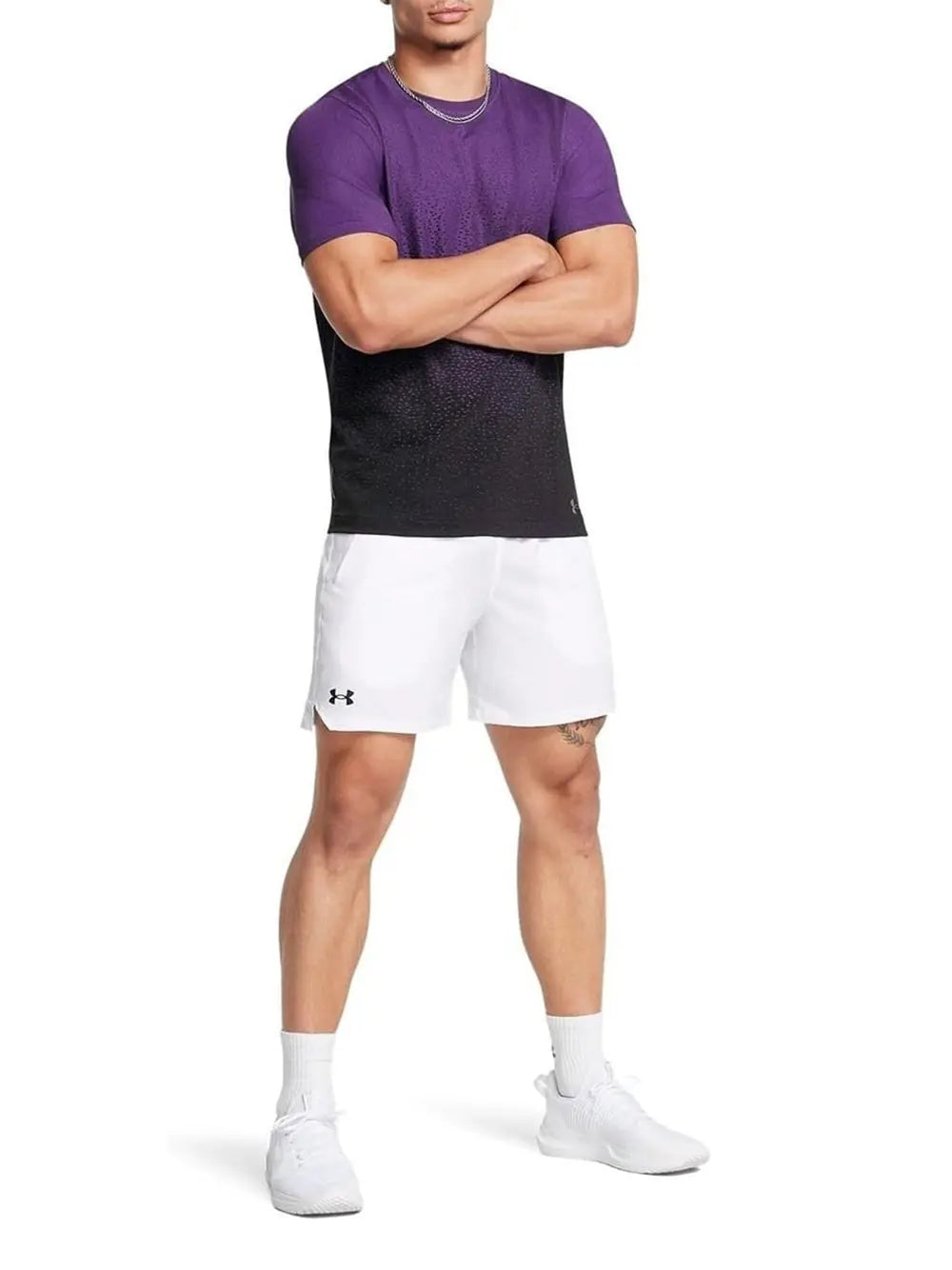 Pantaloncino Sportivo Under Armour Uomo Ua Vanish Woven 6in Shorts Bianco Under Armour  Angolo dello Sport