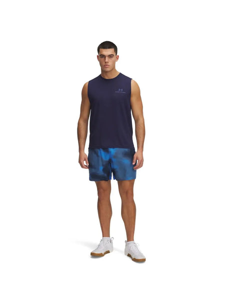 Pantaloncino Sportivo Under Armour VANISH WOVEN 6IN PRNT STS Uomo - Blu