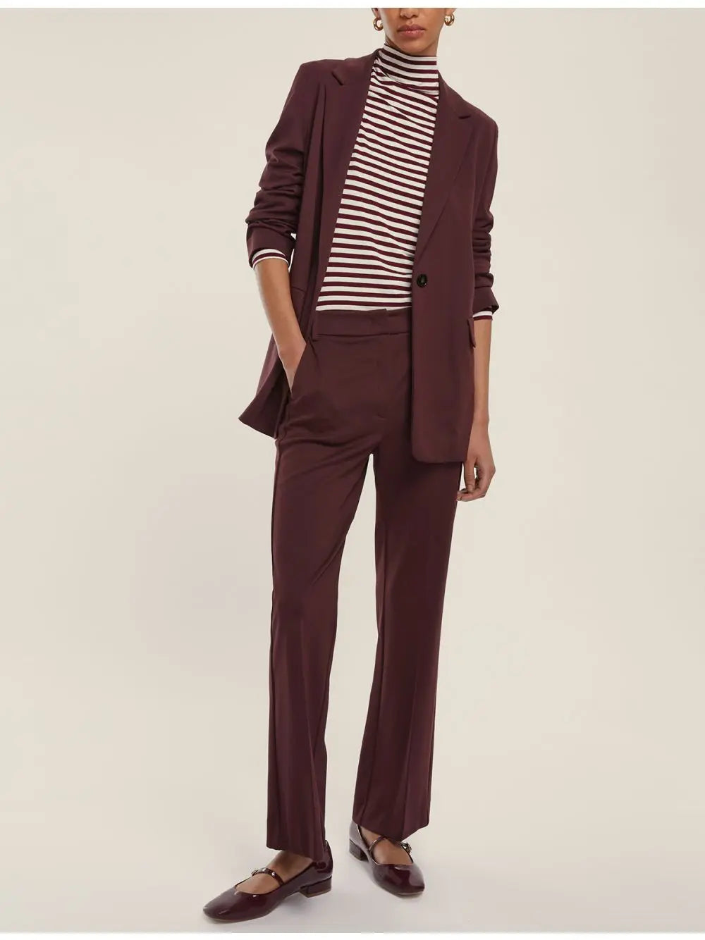 Pantalone Emme Marella FLARE Donna - Bordeaux