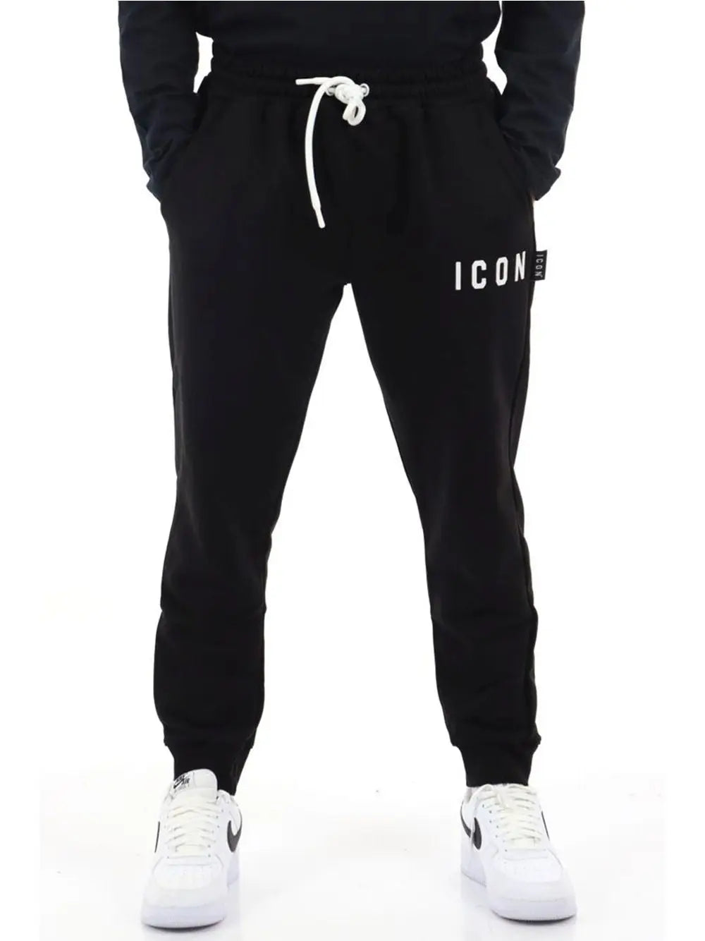 Pantalone Felpa Icon LOGO PICCOLO Uomo - Nero