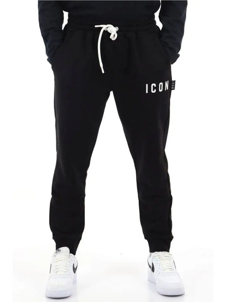 Pantalone Felpa Icon LOGO PICCOLO Uomo - Nero