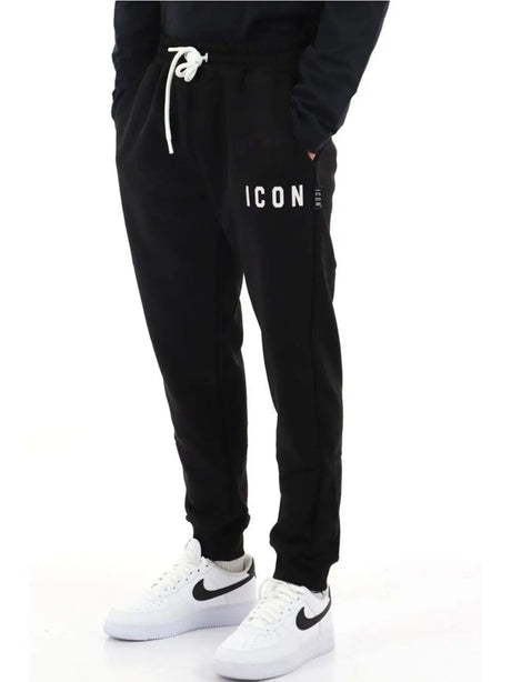 Pantalone Felpa Icon LOGO PICCOLO Uomo - Nero