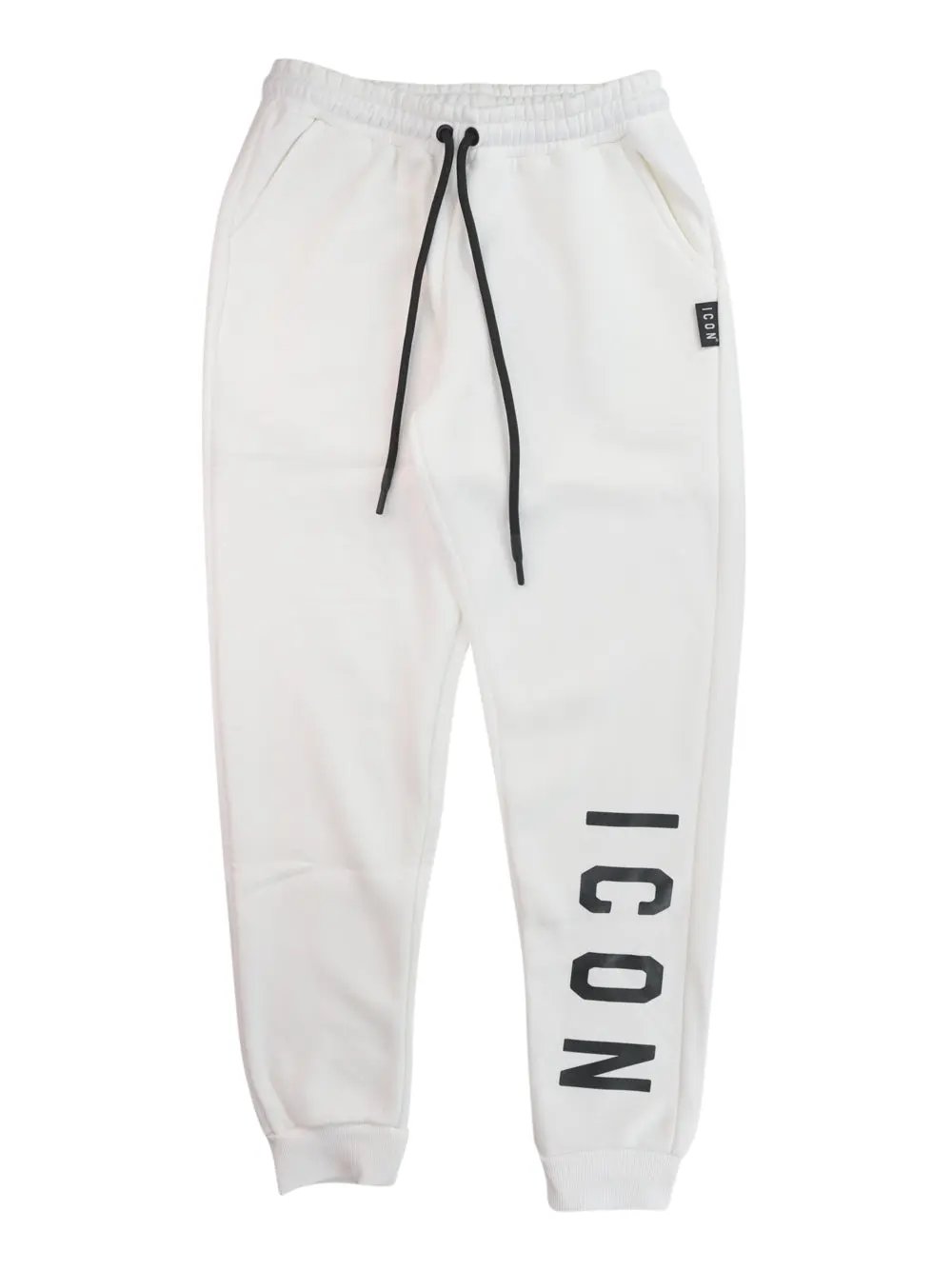 Pantalone Felpa Icon Uomo C/logo Grande Bianco Icon  Angolo dello Sport