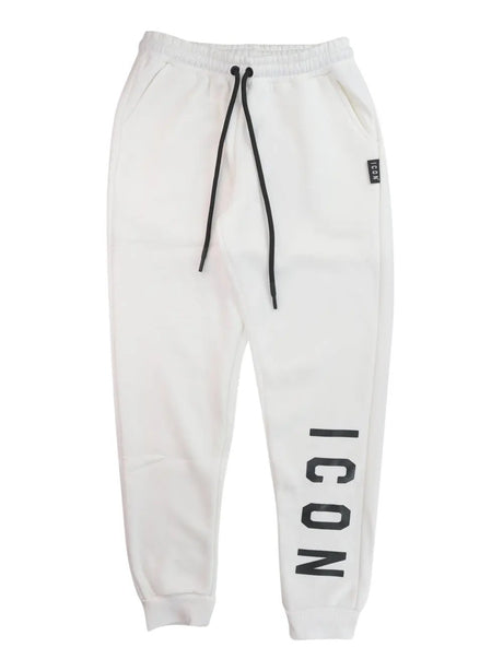 Pantalone Felpa Icon Uomo C/logo Grande Bianco Icon  Angolo dello Sport