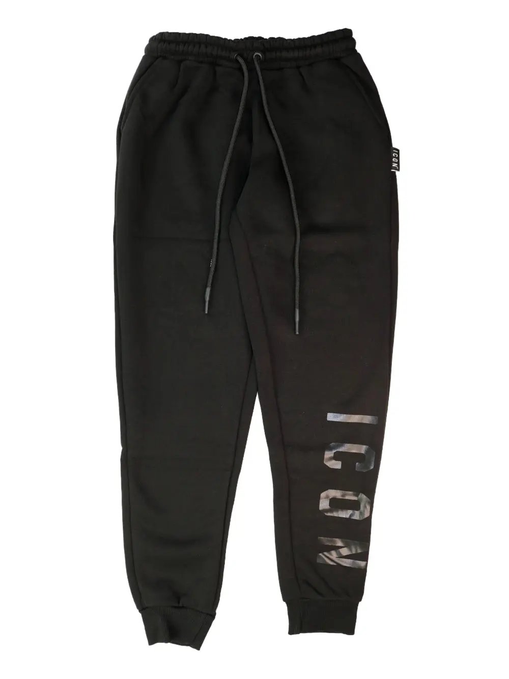 Pantalone Felpa Icon Uomo C/logo Grande Nero Icon  Angolo dello Sport