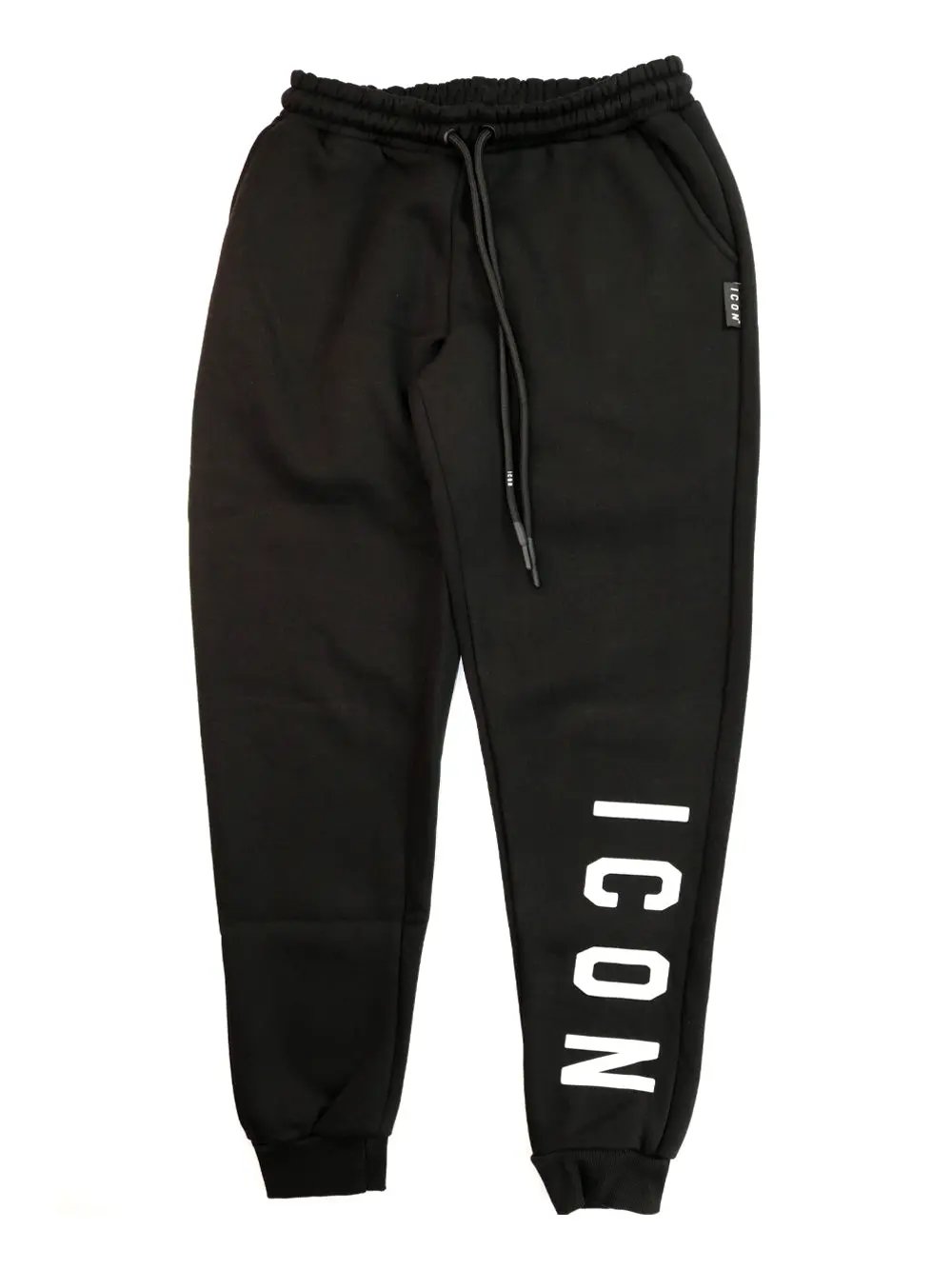 Pantalone Felpa Icon Uomo C/logo Grande Nero Icon  Angolo dello Sport