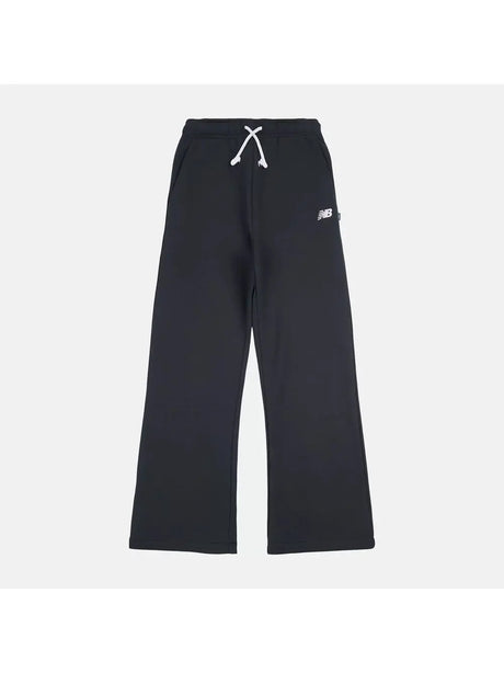 Pantalone Felpa New Balance Small Logo Wide Leg Bambina - Nero