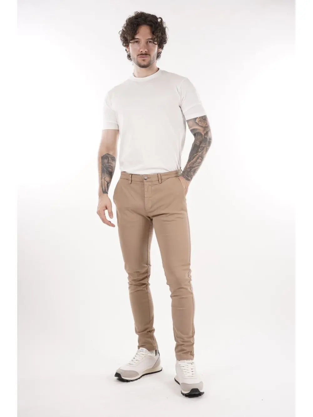 Pantalone Gianni Lupo chino stretch Uomo - Marrone