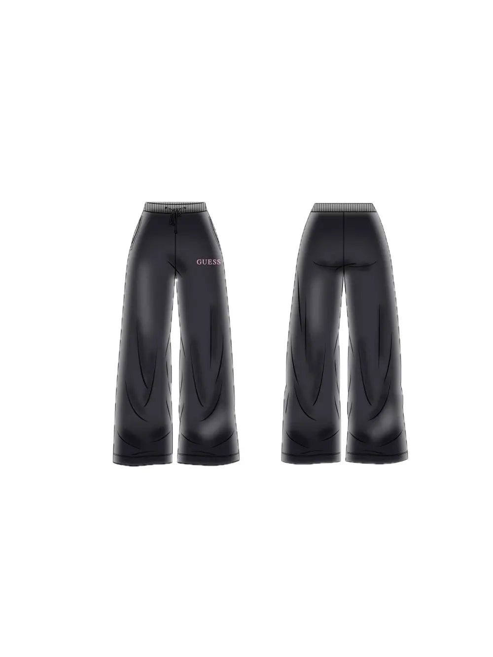 Pantalone Guess FRENCH TERRY PALAZZO Bambina - Nero