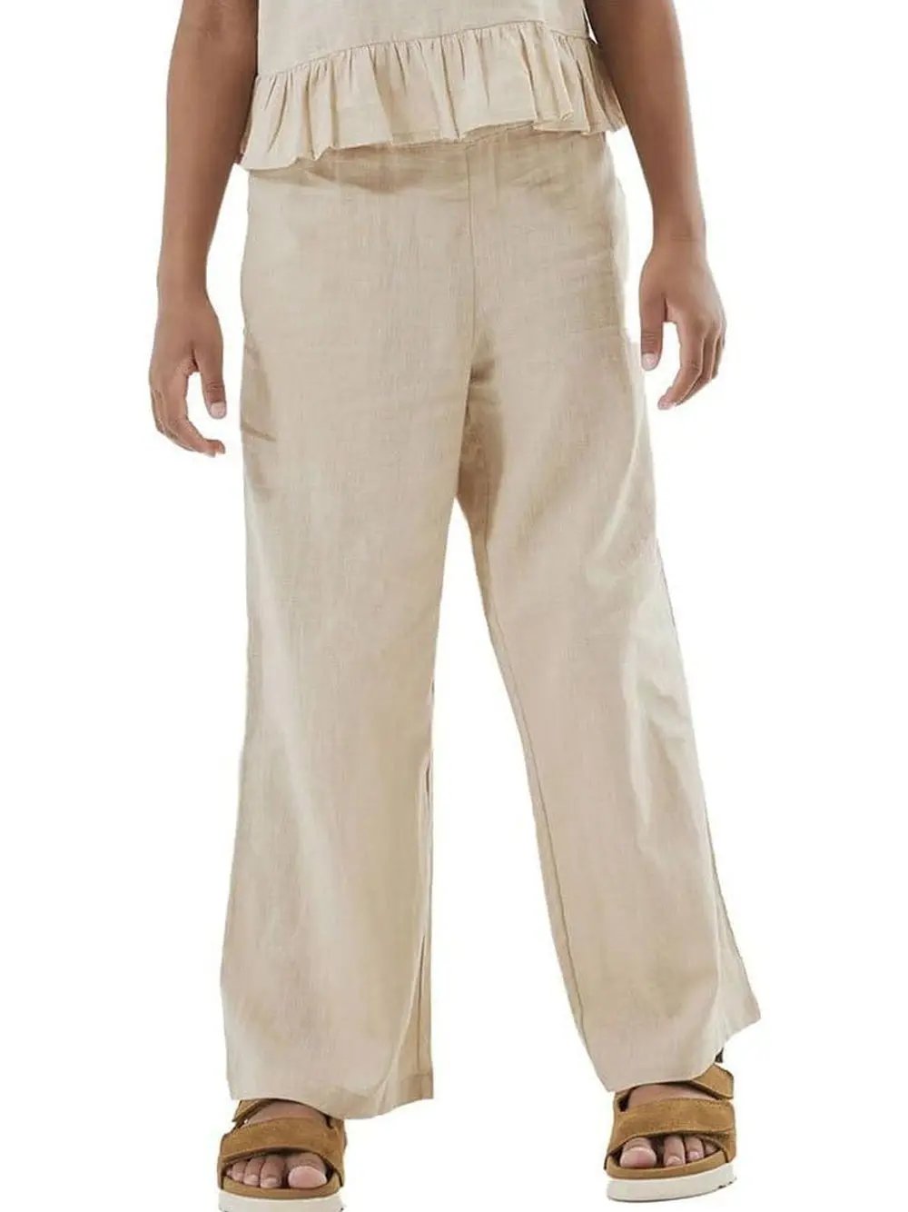 Pantalone Name It Bambina Falinnen Wide Avorio Name It  Angolo dello Sport