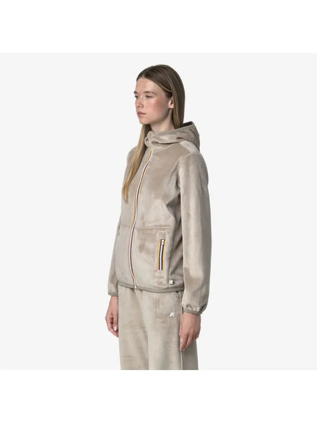 Pile K-Way LILY VELOUR POLAR DOUBLE Donna - Beige
