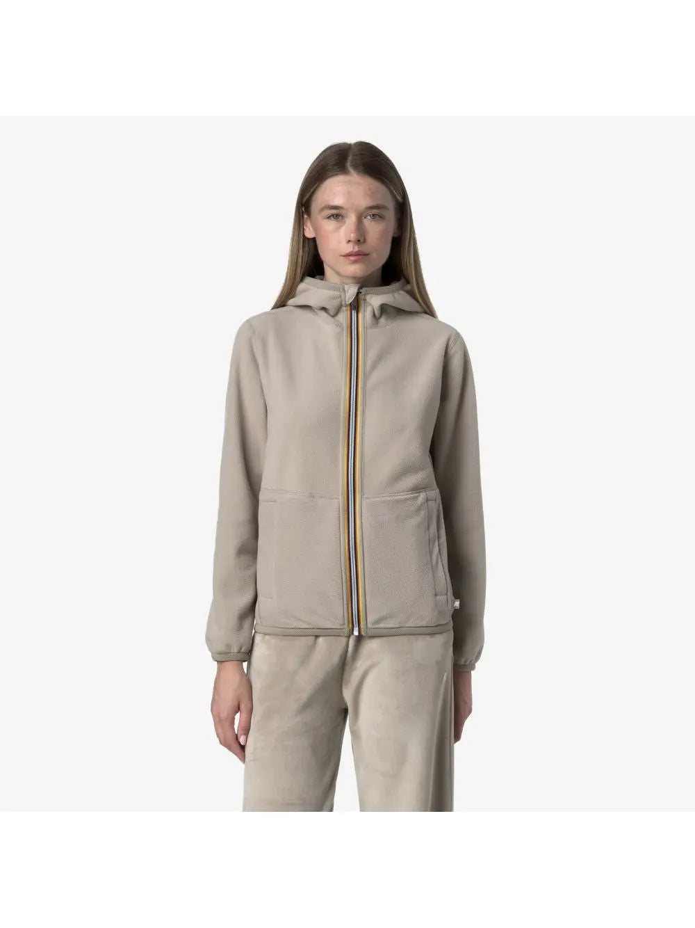 Pile K-Way LILY VELOUR POLAR DOUBLE Donna - Beige