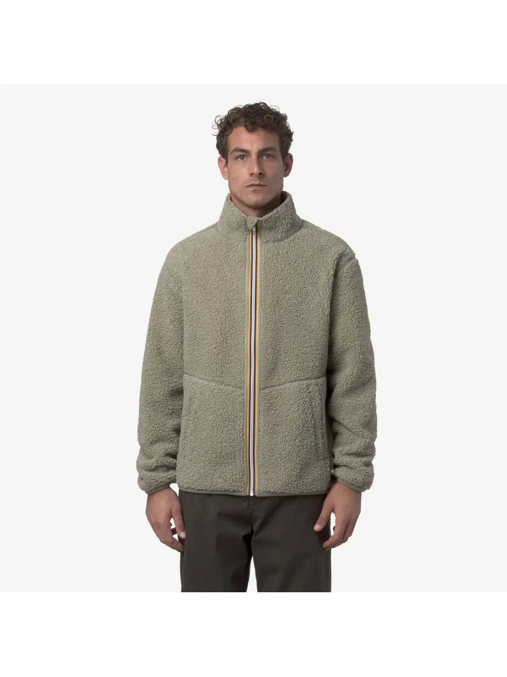 Pile K-Way PASCAL SHERPA POLAR DOUBLE Uomo - Verde