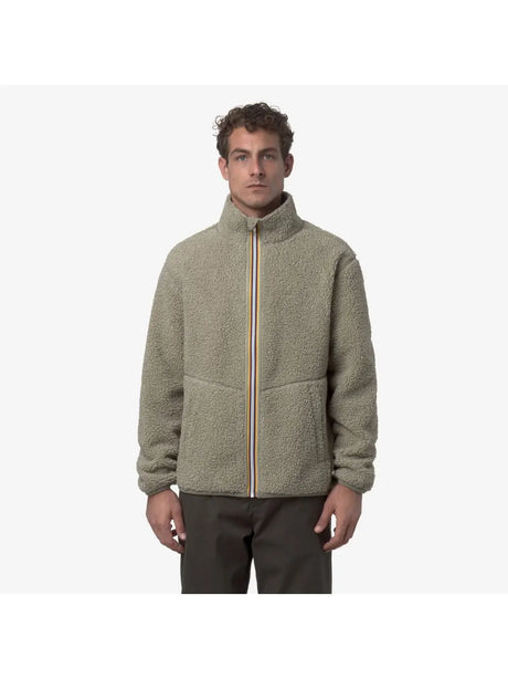 Pile K-Way PASCAL SHERPA POLAR DOUBLE Uomo - Verde