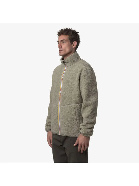 Pile K-Way PASCAL SHERPA POLAR DOUBLE Uomo - Verde