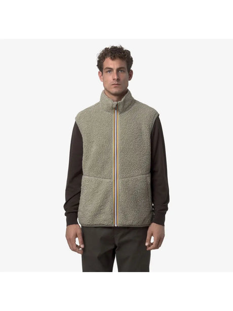 Pile K-Way YANNICK SHERPA POLAR DOUBLE Uomo - Verde