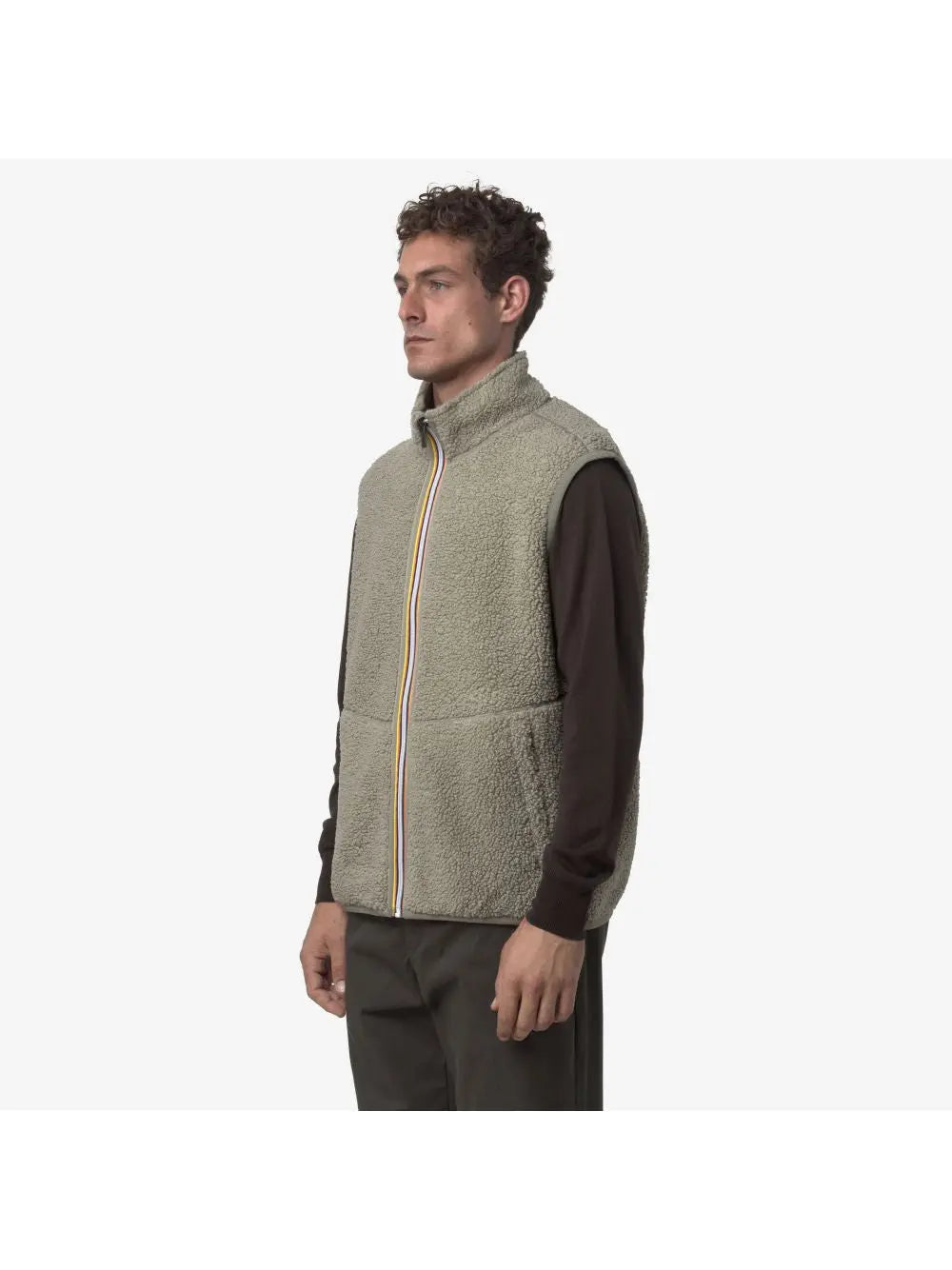 Pile K-Way YANNICK SHERPA POLAR DOUBLE Uomo - Verde