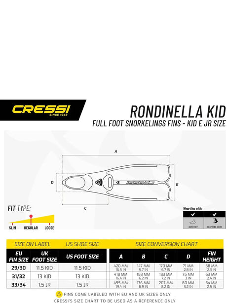 Pinne Cressi Unisex
