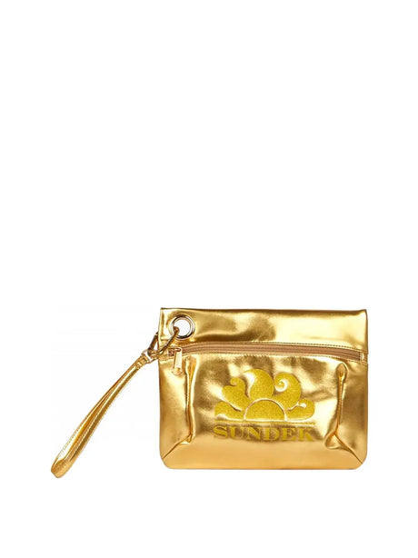 Pochette Sundek Donna Laminated Clutch Oro Sundek  Angolo dello Sport