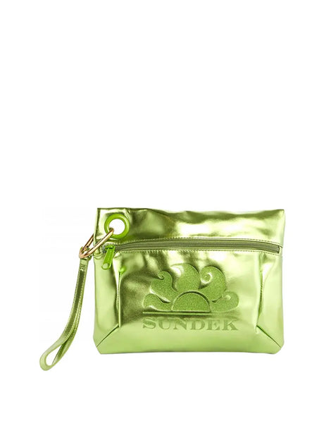 Pochette Sundek Donna Laminated Clutch Verde Sundek  Angolo dello Sport
