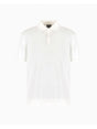 Polo Armani in piquet con dettagli a contrasto Uomo - Bianco