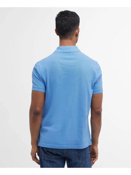 Polo Barbour tartan piquet Uomo - Azzurro