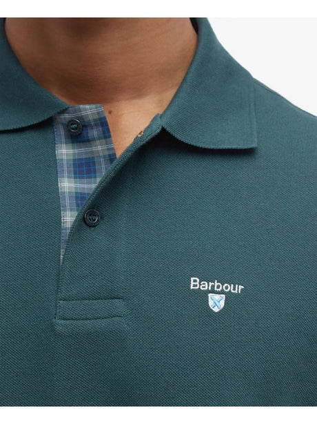 Polo Barbour tartan piquet Uomo - Verde