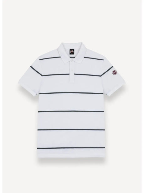Polo Colmar in piqué a righe Uomo - Bianco