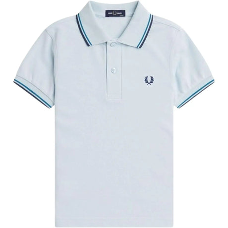 Polo FRED PERRY Uomo TWIN TIPPED Celeste FRED PERRY  Angolo dello Sport