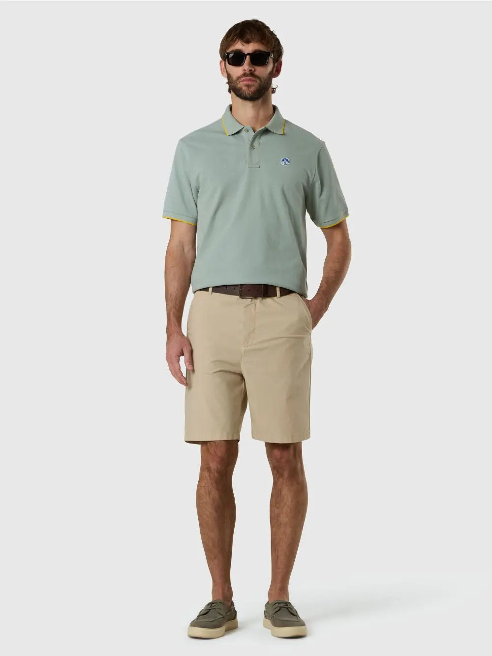 Polo North Sails con bordi a contrasto Uomo - Verde
