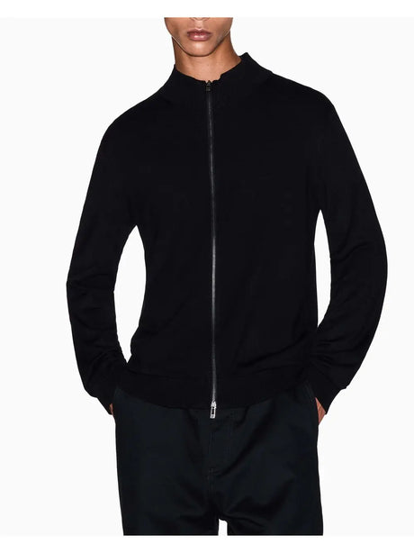 Pullover Armani Cardigan con zip Uomo - Nero