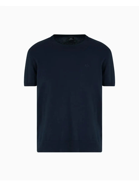 Pullover Armani in maglia di cotone organico Uomo - Navy
