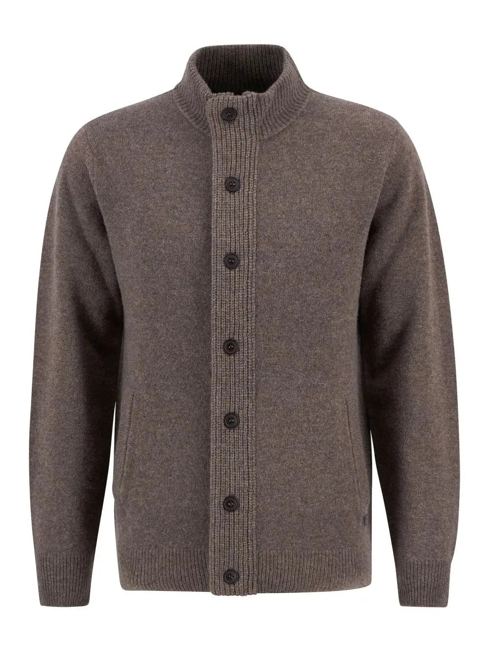 Pullover Barbour essential patch zip Uomo - Avorio