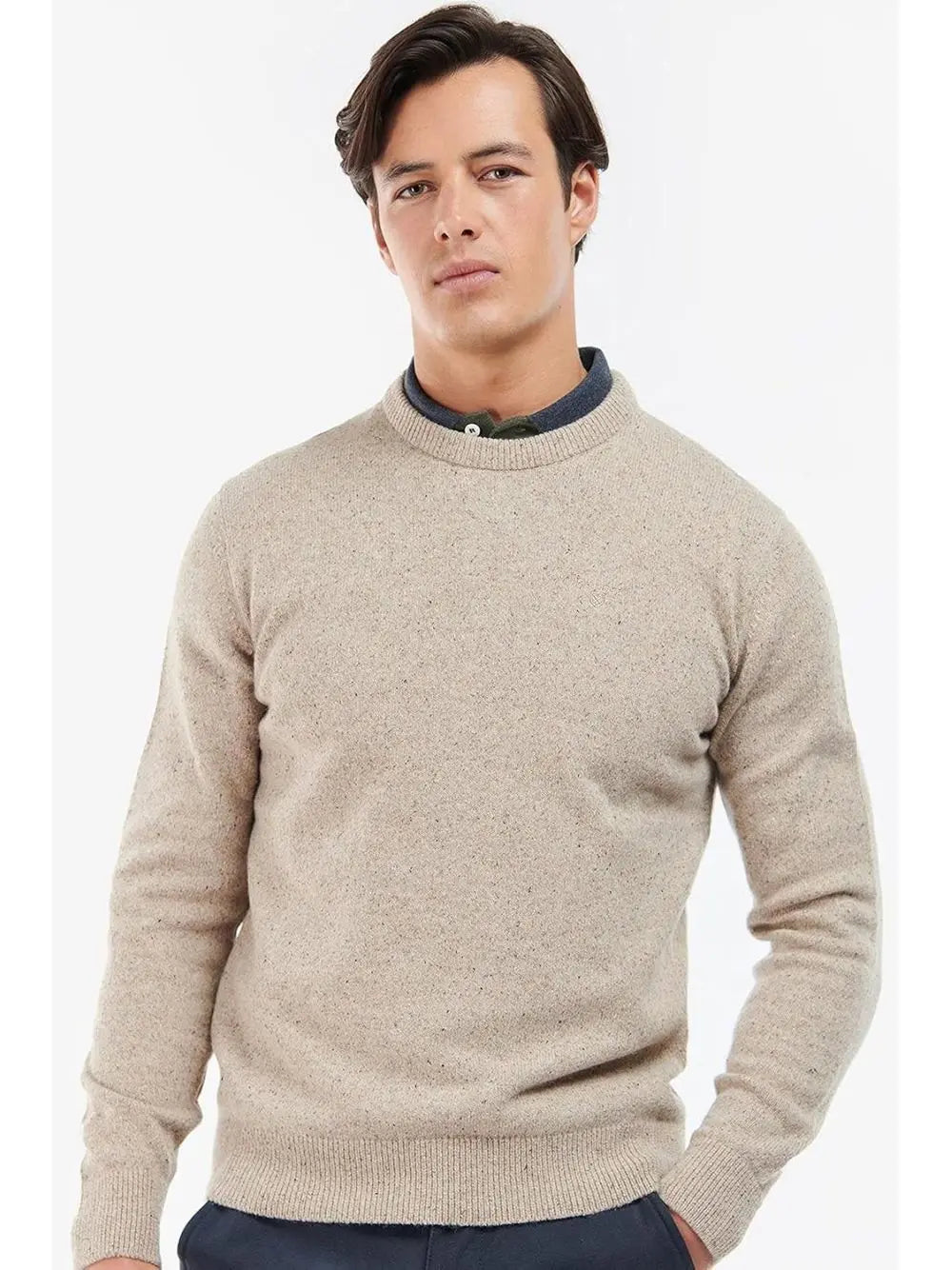Pullover Barbour essential tisbury crew Uomo - Grigio