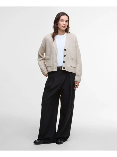 Pullover Barbour fave knitted Donna - Bianco