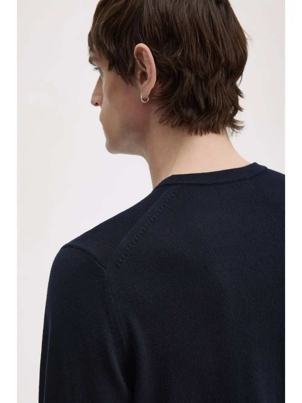 Pullover Fred Perry Classic Crew Neck Uomo - Navy Fred Perry  Angolo dello Sport