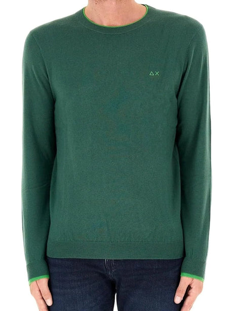 Pullover SUN 68 Uomo DOUBLE RIB Verde