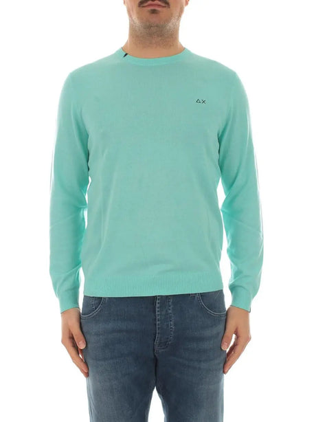 Pullover Sun 68 Uomo Round Neck Solid Turchese Sun 68  Angolo dello Sport
